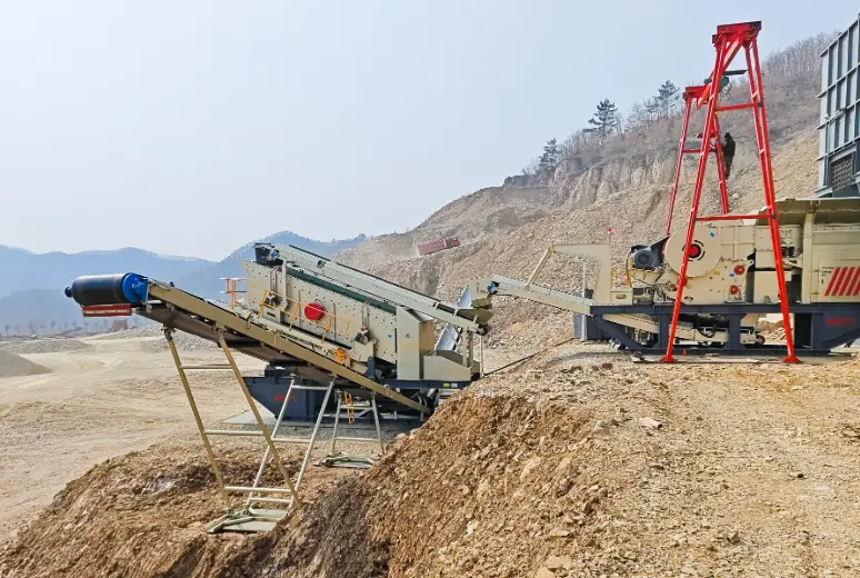 China 300t/h Silica Rock Portable Crushing Plant
